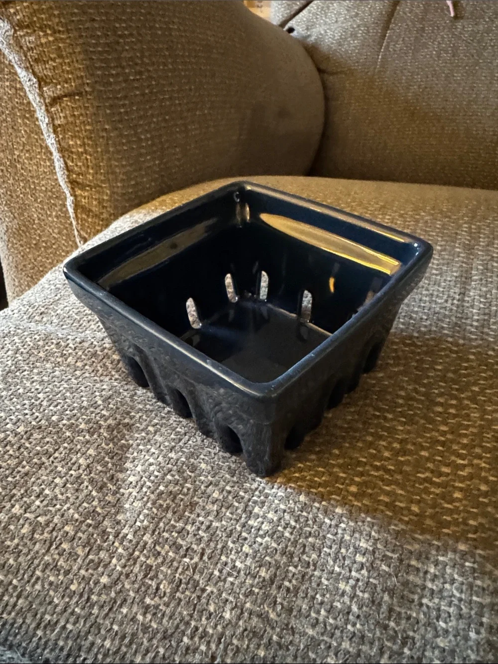 Ceramic Two-Piece Food Storage/Planter Set in Teal and Black